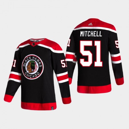 Mænd NHL Chicago Blackhawks Trøje Ian Mitchell 51 2020-21 Reverse Retro Authentic